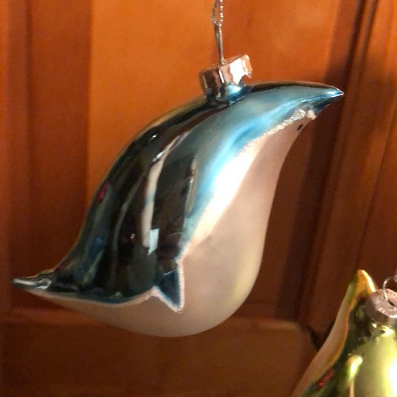 Set of 6 Glass Colored Penguin Ornaments - Picture 4 of 10